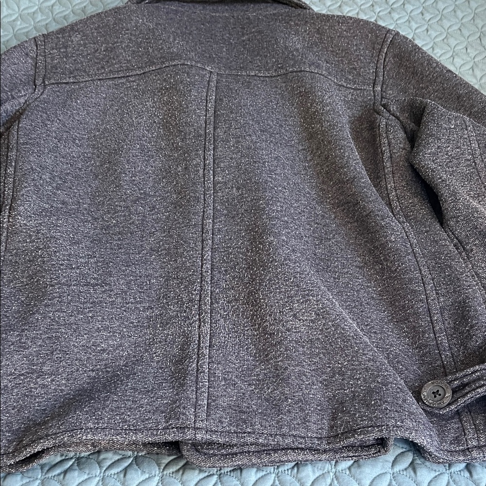 Modern Amusement Gray Pea Coat - Picture 4 of 4